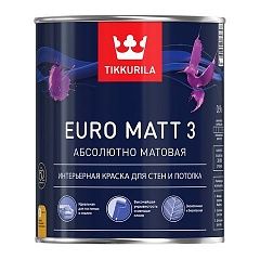 Высокоукрывистая интерьерная краска Euro Matt 3 база С