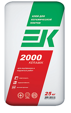 Клей плиточный "EK" 2000 25кг