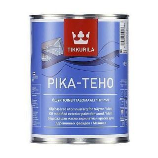 Краска для деревянных фасадов, содержащая масло Pika-Teho база С