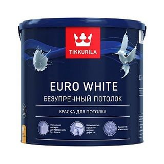 Интерьерная краска для потолков Euro White