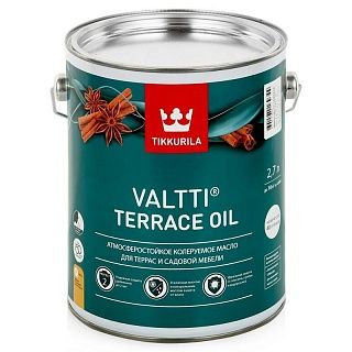 Атмосферостойкое колеруемое масло для террас и садовой мебели Valtti Terrace oil